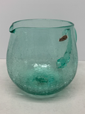 Blenko Glass #361-P Crackle Pitcher - Sea Green