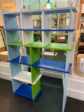 1960's Blue / Green / White Laminate Shelf Unit