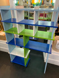 1960's Blue / Green / White Laminate Shelf Unit