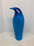 Blenko Glass Crackle Penguin #8020-L - Turquoise