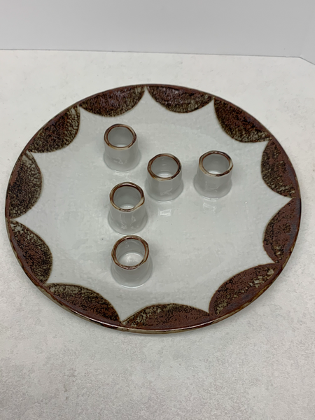 Otagiri Original Pottery Candle Centerpiece Plate
