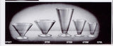 Blenko 1940's Pre-Designer #570G Glass Set of 6 - Sky Blue / Crystal
