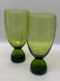 Morgantown Glass Candle / Vase Holder Pair