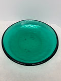 Blenko Glass #988-P Heavy Plate Pair - Sea Green