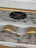 Haeger Gold Tweed Glaze Ashtray 22K Gold Accents