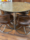 Daystrom Chrome, Lucite & Formica Table and Chair Set